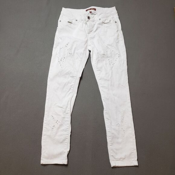 Makers of True Originals White Ankle Cropped Jeans Size 27 - Picture 2 of 13